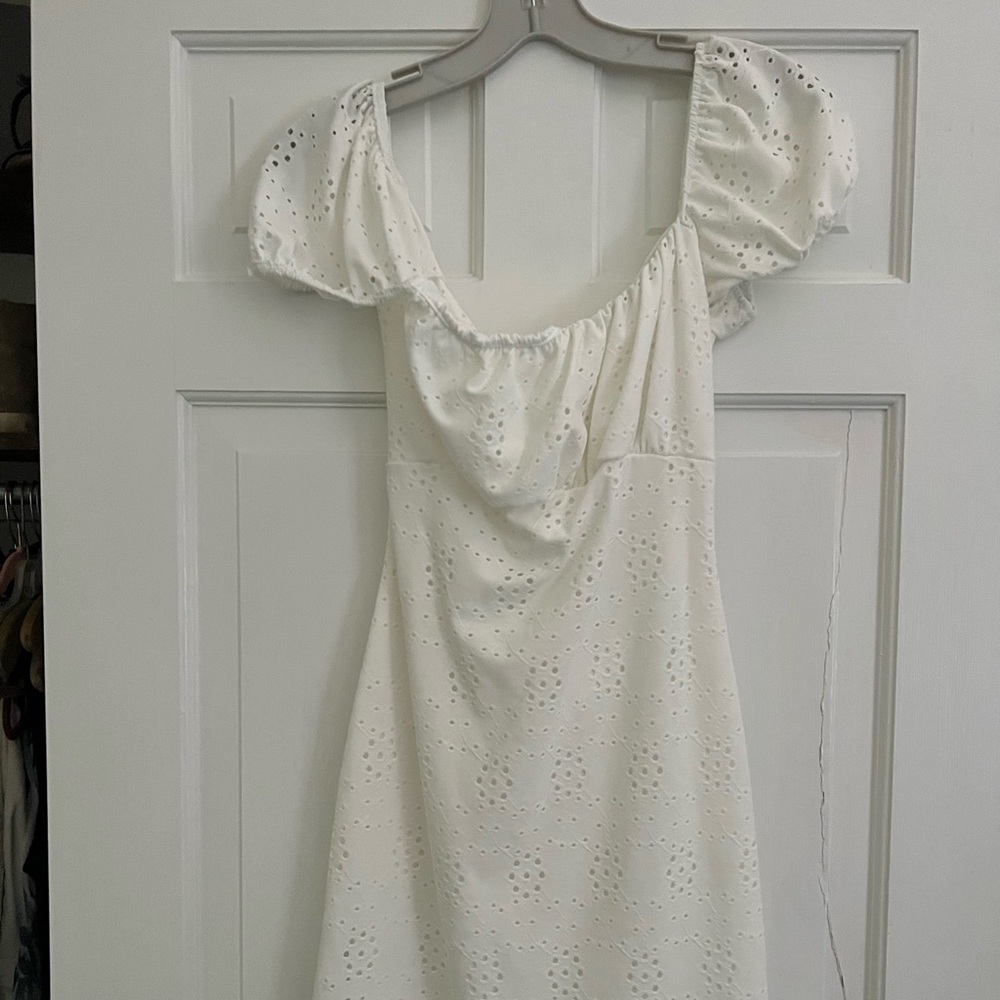 White mini dress.